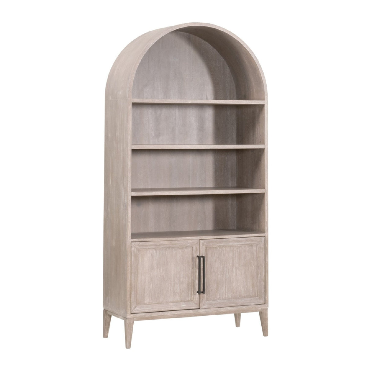 Modern European furniture - Gray Acacia Arched Bookcase - www.oroa.com
