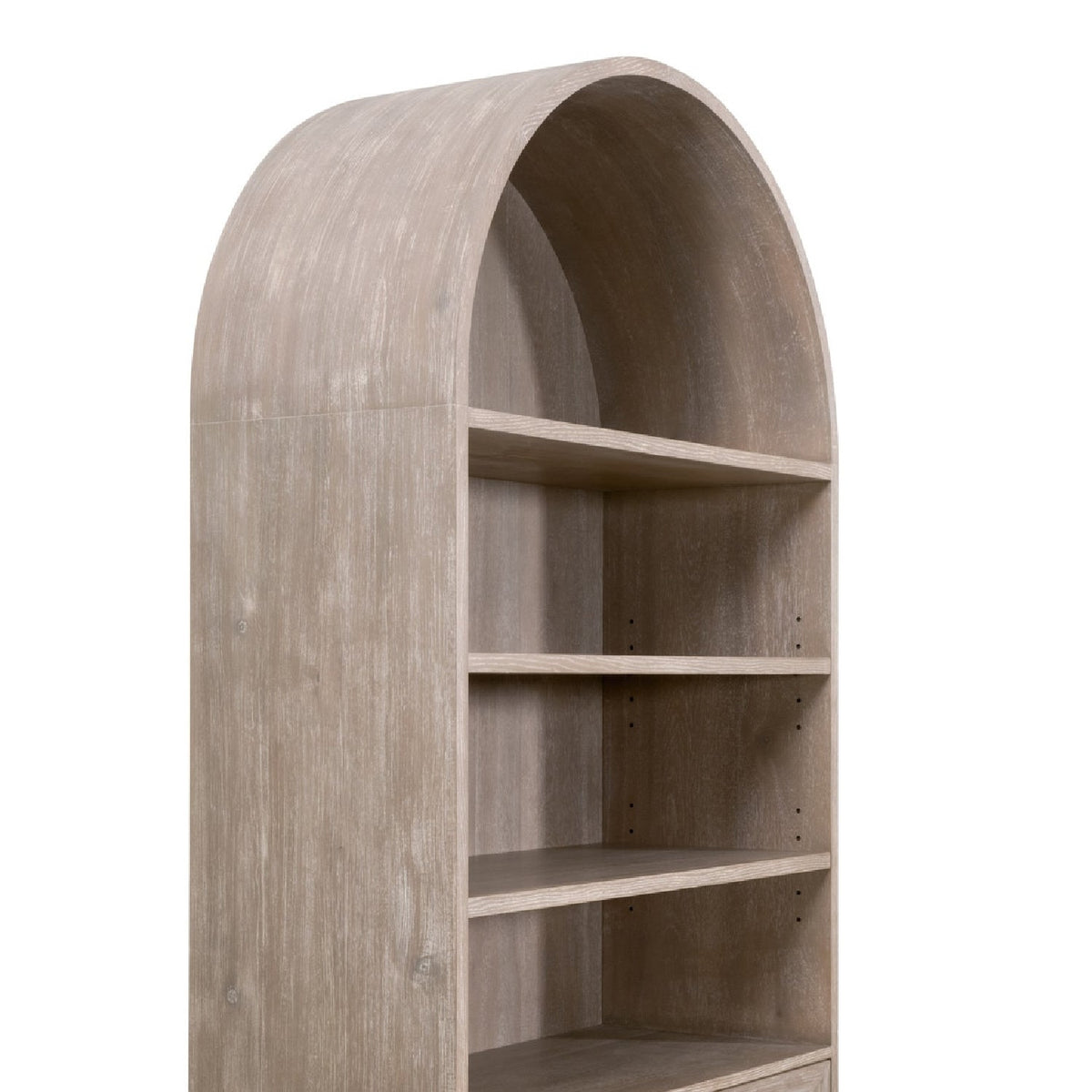 Modern European furniture - Gray Acacia Arched Bookcase - www.oroa.com