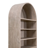 Modern European furniture - Gray Acacia Arched Bookcase - www.oroa.com