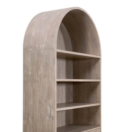 Modern European furniture - Gray Acacia Arched Bookcase - www.oroa.com