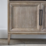Modern European furniture - Gray Acacia Arched Bookcase - www.oroa.com
