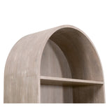 Modern European furniture - Gray Acacia Arched Bookcase - www.oroa.com