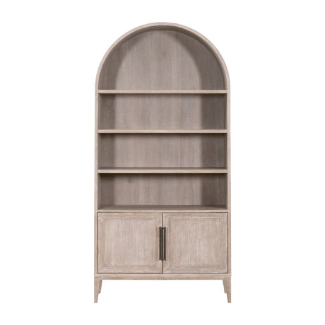 Modern European furniture - Gray Acacia Arched Bookcase - www.oroa.com