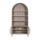 Modern European furniture - Gray Acacia Arched Bookcase - www.oroa.com