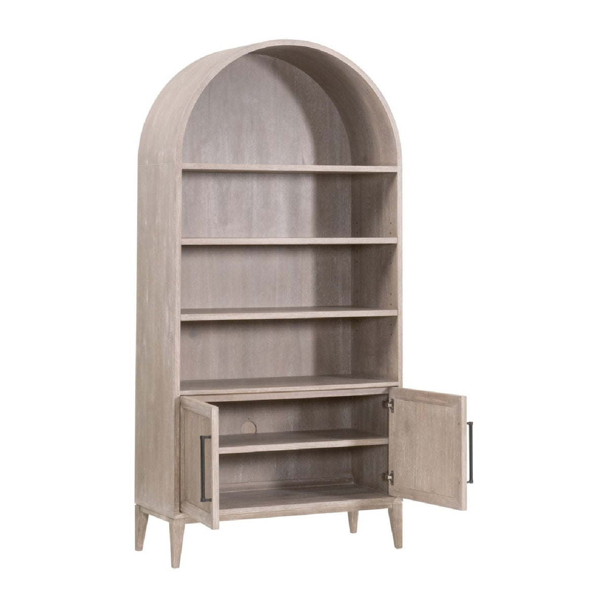 Modern European furniture - Gray Acacia Arched Bookcase - www.oroa.com