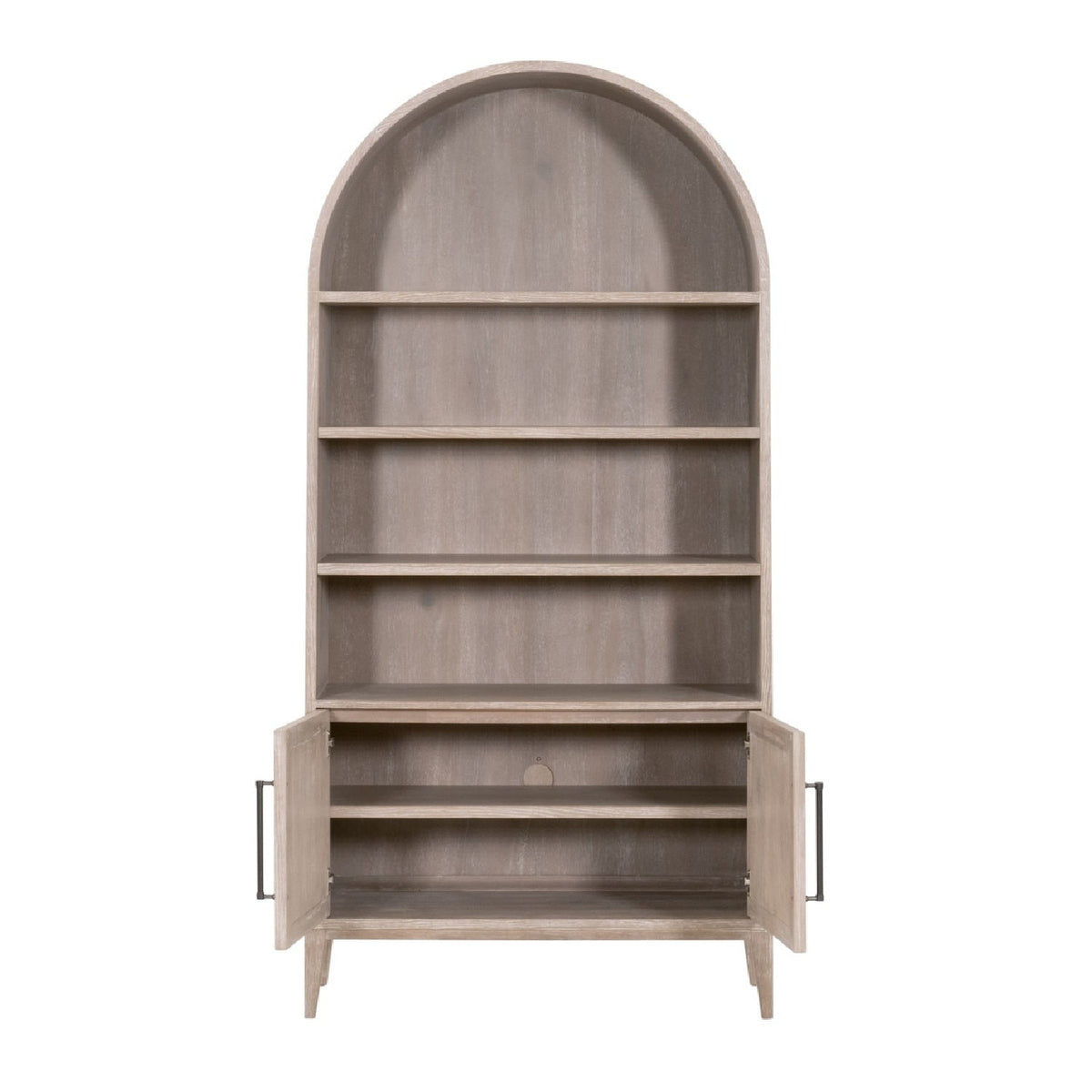 Modern European furniture - Gray Acacia Arched Bookcase - www.oroa.com
