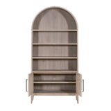 Modern European furniture - Gray Acacia Arched Bookcase - www.oroa.com