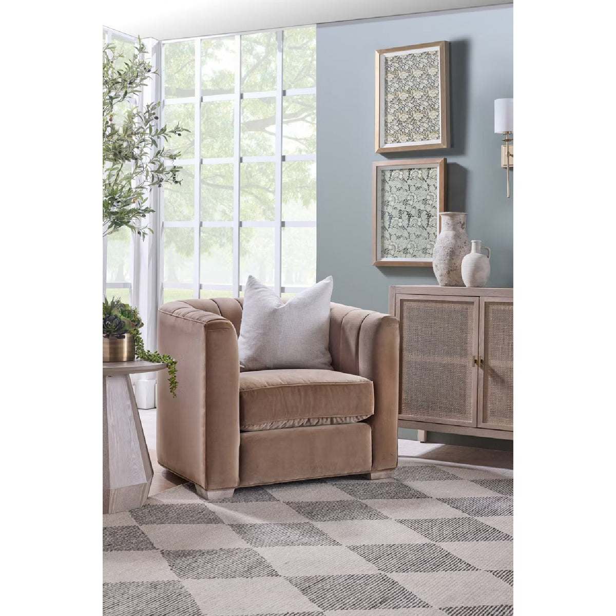 Round Wooden End Table | Living Essentials Coulter