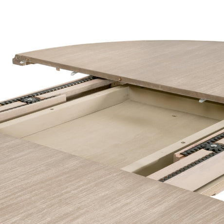 Modern European furniture - Gray Acacia Round Extendable Dining Table - www.oroa.com
