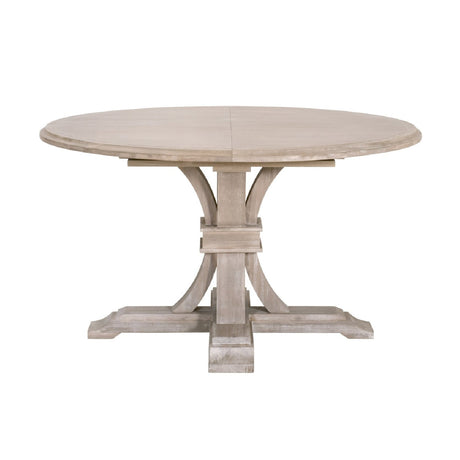 Modern European furniture - Gray Acacia Round Extendable Dining Table - www.oroa.com