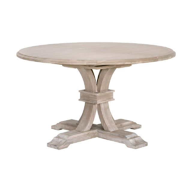 Modern European furniture - Gray Acacia Round Extendable Dining Table - www.oroa.com