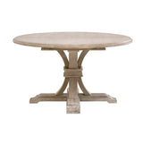 Modern European furniture - Gray Acacia Round Extendable Dining Table - www.oroa.com