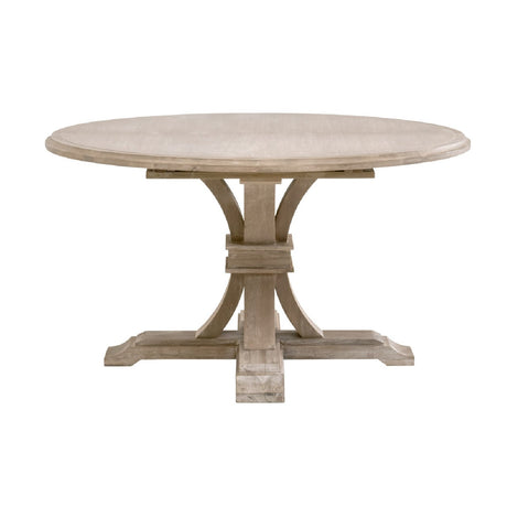 Modern European furniture - Gray Acacia Round Extendable Dining Table - www.oroa.com