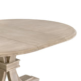 Modern European furniture - Gray Acacia Round Extendable Dining Table - www.oroa.com