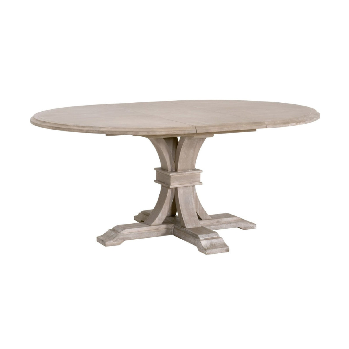 Modern European furniture - Gray Acacia Round Extendable Dining Table - www.oroa.com