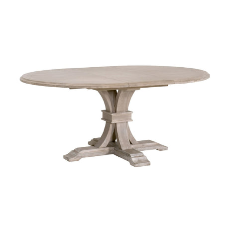 Modern European furniture - Gray Acacia Round Extendable Dining Table - www.oroa.com