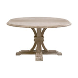 Modern European furniture - Gray Acacia Round Extendable Dining Table - www.oroa.com