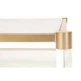 Modern European furniture - Brass Framed Glass Coffee Table - www.oroa.com