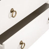 Modern European furniture - White Shagreen 6-Drawer Double Dresser - www.oroa.com