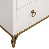 Modern European furniture - White Shagreen 6-Drawer Double Dresser - www.oroa.com