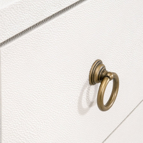 Modern European furniture - White Shagreen 6-Drawer Double Dresser - www.oroa.com