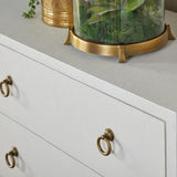 Modern European furniture - White Shagreen 6-Drawer Double Dresser - www.oroa.com