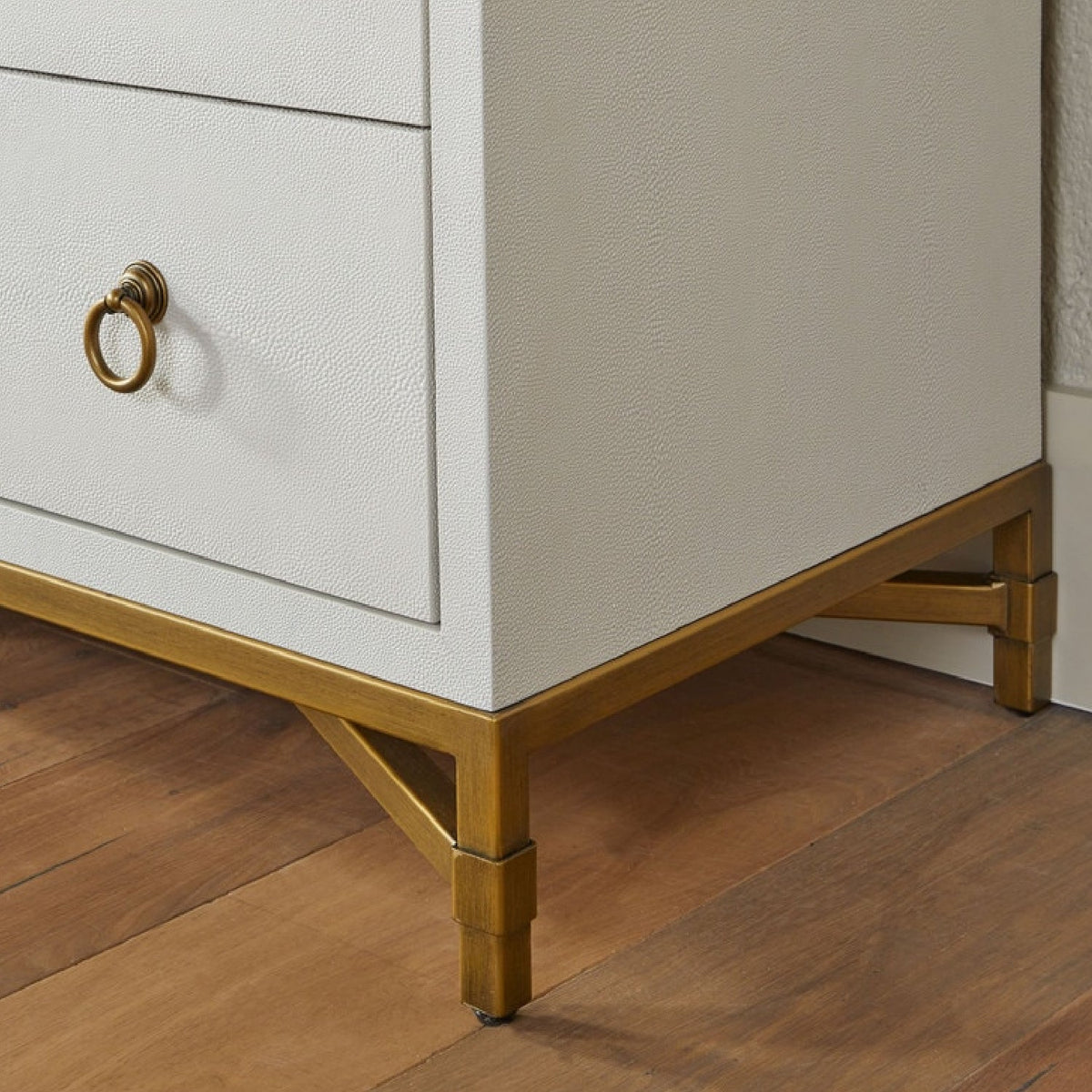 Modern European furniture - White Shagreen 6-Drawer Double Dresser - www.oroa.com