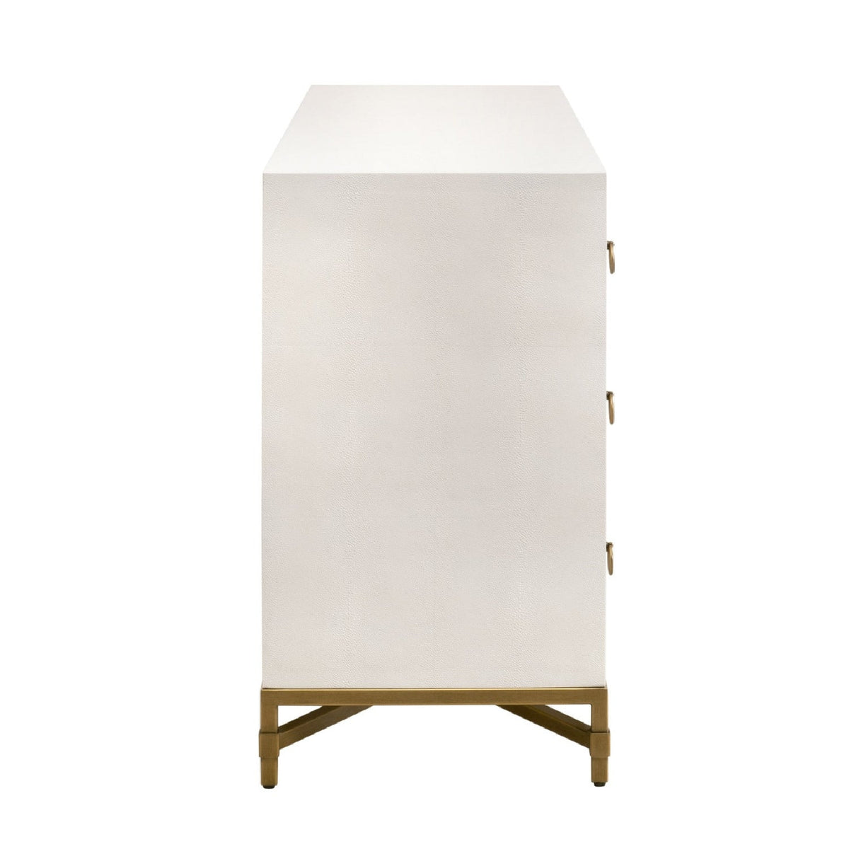 Modern European furniture - White Shagreen 6-Drawer Double Dresser - www.oroa.com