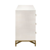 Modern European furniture - White Shagreen 6-Drawer Double Dresser - www.oroa.com