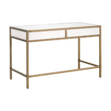 Modern European furniture - White Shagreen 2-Drawer Desk - www.oroa.com