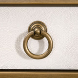 Modern European furniture - White Shagreen 2-Drawer Desk - www.oroa.com