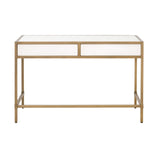 Modern European furniture - White Shagreen 2-Drawer Desk - www.oroa.com