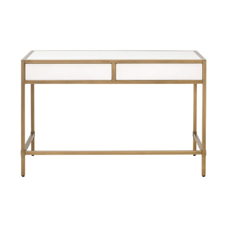 Modern European furniture - White Shagreen 2-Drawer Desk - www.oroa.com