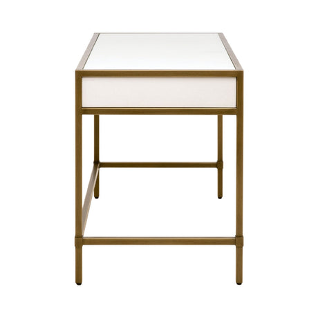 Modern European furniture - White Shagreen 2-Drawer Desk - www.oroa.com