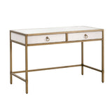 Modern European furniture - White Shagreen 2-Drawer Desk - www.oroa.com
