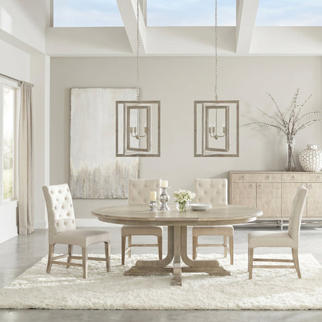 Modern European furniture - Round Acacia Extendale Dining Table - www.oroa.com