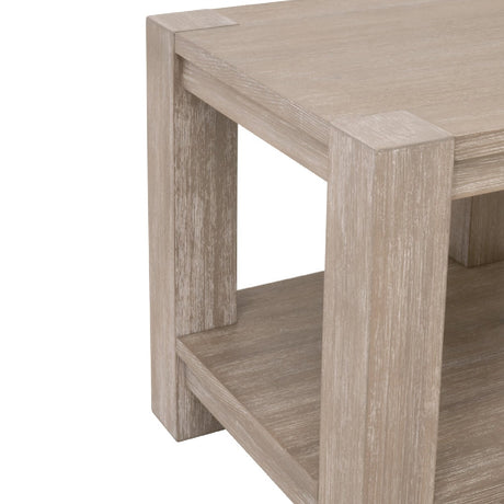 Modern European furniture - Gray Acacia Square End Table - www.oroa.com