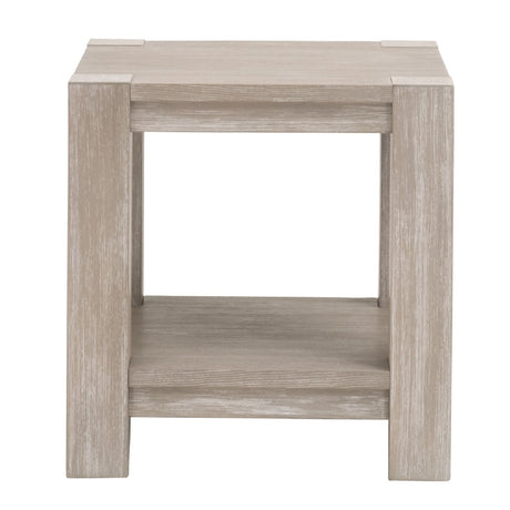 Modern European furniture - Gray Acacia Square End Table - www.oroa.com