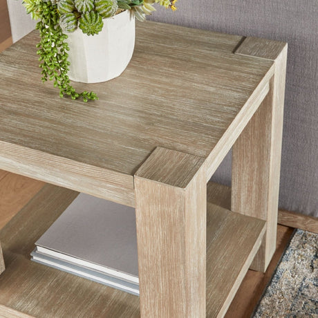 Modern European furniture - Gray Acacia Square End Table - www.oroa.com