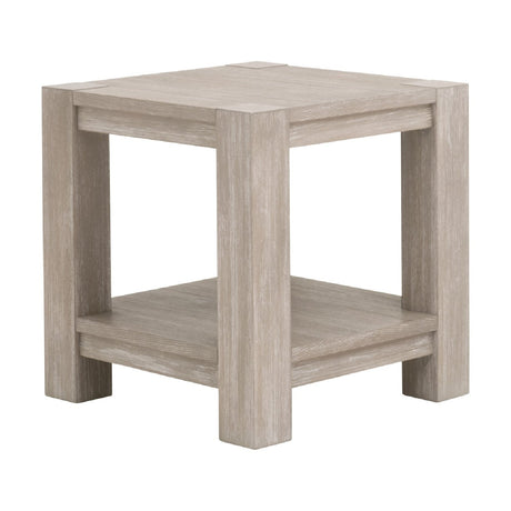 Modern European furniture - Gray Acacia Square End Table - www.oroa.com