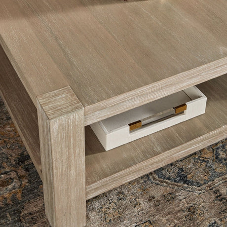 Gray Acacia Wooden Coffee Table | Living Essentials Adler