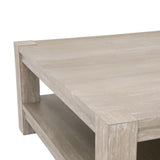 Gray Acacia Wooden Coffee Table | Living Essentials Adler