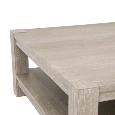 Gray Acacia Wooden Coffee Table | Living Essentials Adler