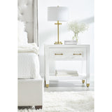 Modern European furniture - White 1-Drawer Nightstand - www.oroa.com