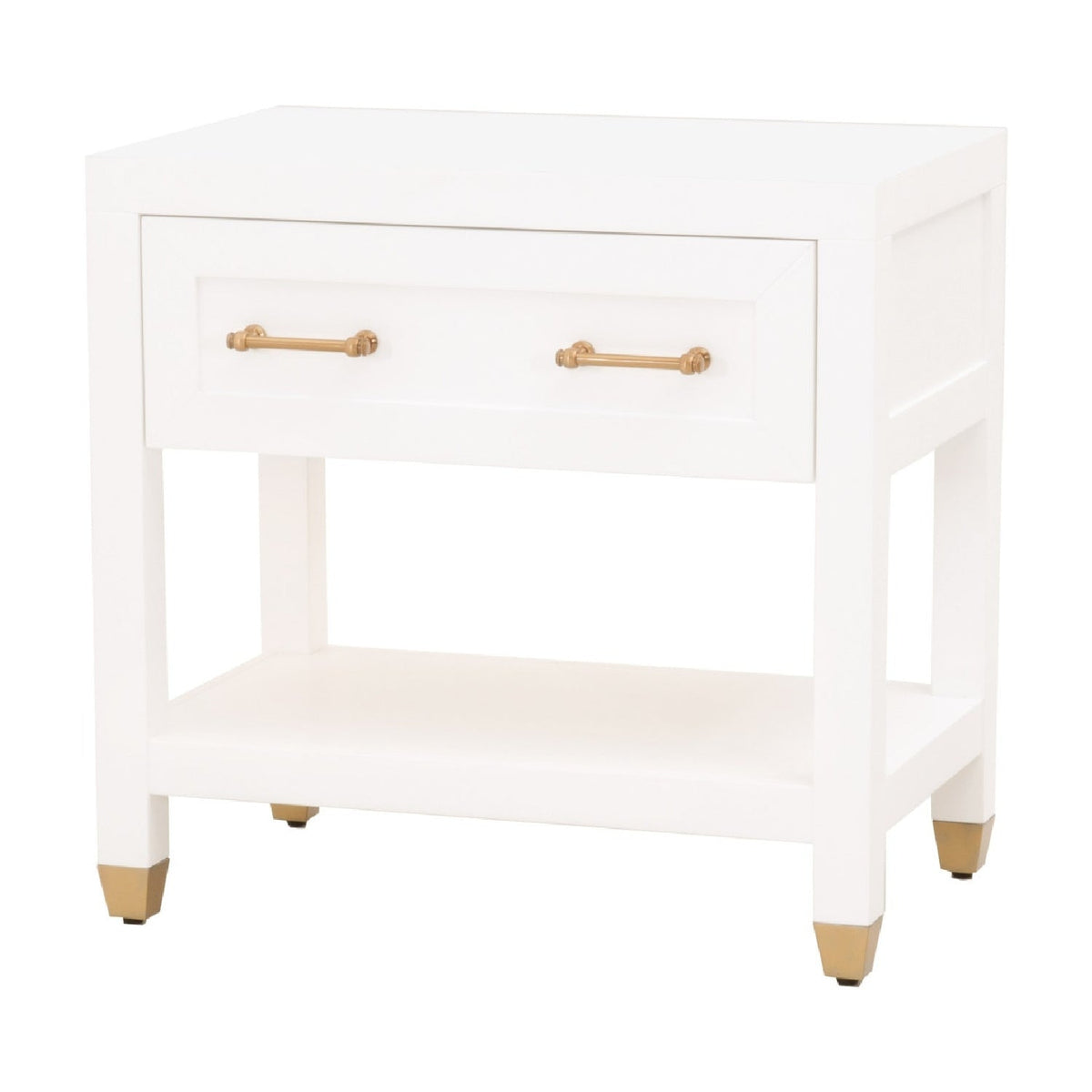 Modern European furniture - White 1-Drawer Nightstand - www.oroa.com