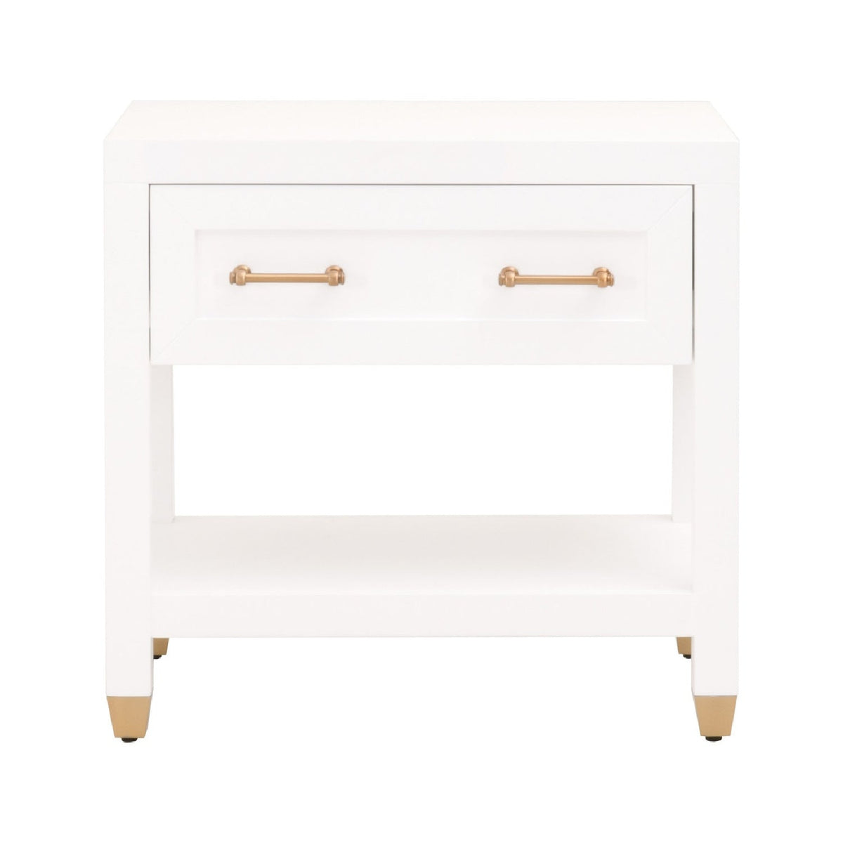 Modern European furniture - White 1-Drawer Nightstand - www.oroa.com