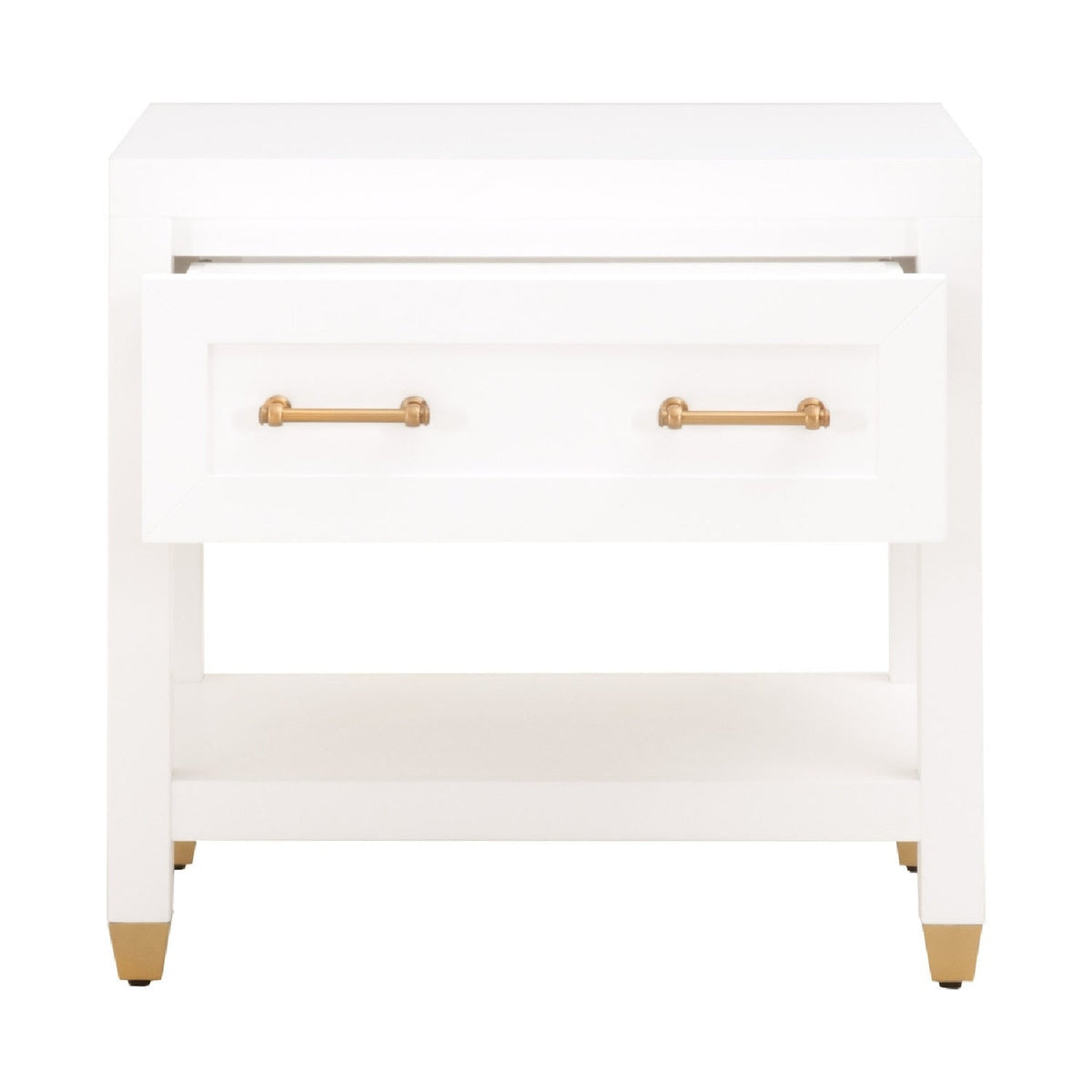 Modern European furniture - White 1-Drawer Nightstand - www.oroa.com