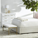Modern European furniture - White 5-Drawer High Chest - www.oroa.com