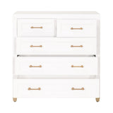 Modern European furniture - White 5-Drawer High Chest - www.oroa.com