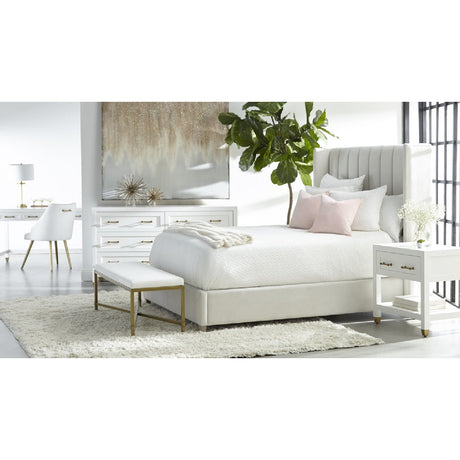 Modern European furniture - White 6-Drawer Double Dresser - www.oroa.com